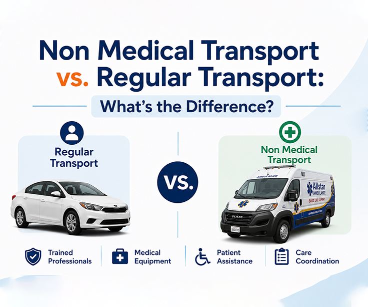 Non Medical Transport vs. Regular Transport: What's the Difference?